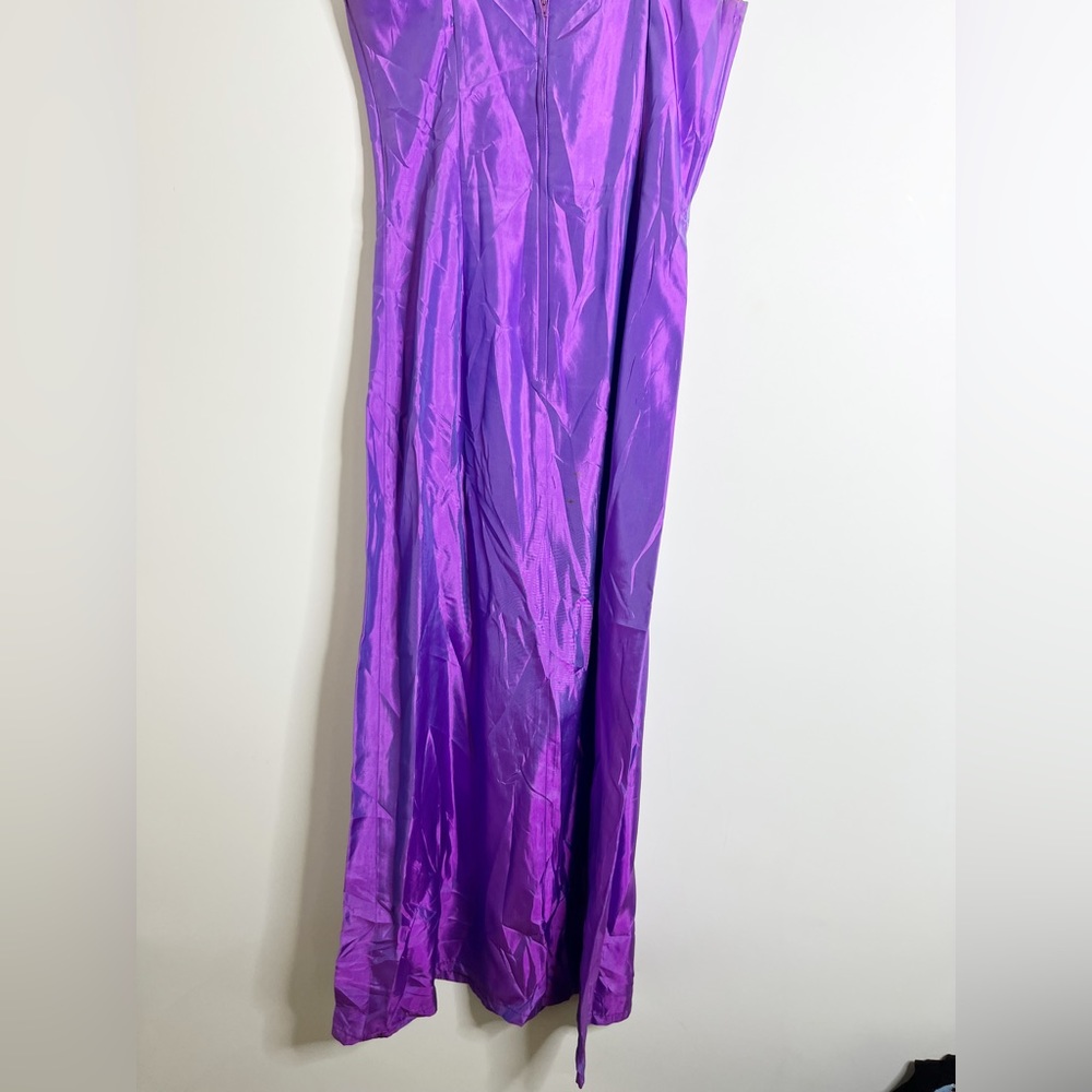 Jessica McClintock for Gunne Sax Purple iridescent rhinestone millennial Dress - Picture 6 of 13